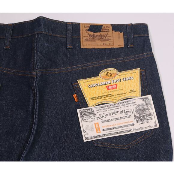 Vintage NWT Levi’s 1981 Saddleman Boot Jeans 517 Size 44W X 30L Orange Tab - Picture 1 of 8